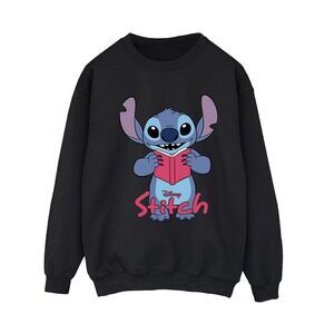 Lilo & Stitch Womens/Ladies Reading Standing Sweatshirt / Black